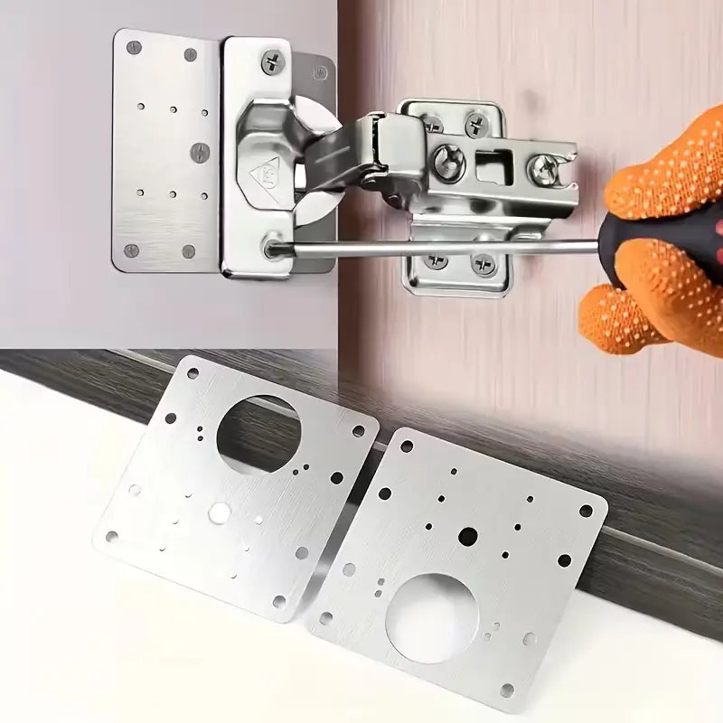 Pločice za popravku šarki – nehrđajući čelik - 6KOM