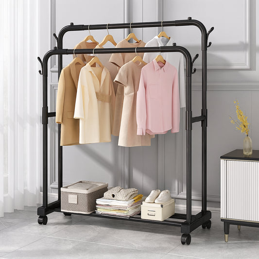 Dvostruki Metalni Stalak za Odeću na Točkićima