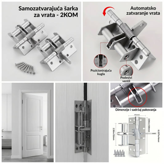 Samozatvarajuća šarka za vrata -2KOM