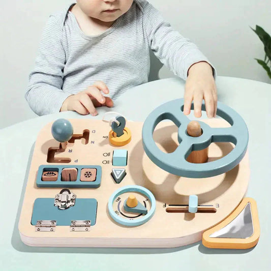 Drvena Upravljačka Tabla za Djecu – Volan Igračka za Male Vozače